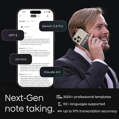 Plaud Note AI Voice Recorder, Voice Recorder w/Case, App Control, Transcribe & - Image 3
