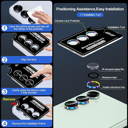 for Samsung Galaxy S25 Plus Camera Lens Protector, Individual Metal Ring - Image 6