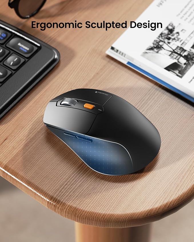 ProtoArc Ergonomic Foldable Keyboard Mouse, XKM03 Portable Folding Bluetooth - Image 4