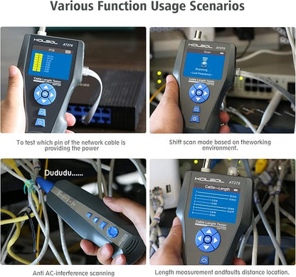 Network Cable Tester, AT278 TDR Multi-Functional LCD Wire Tracker - Image 4