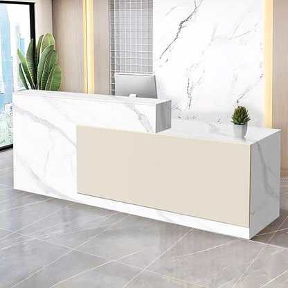 Reception Desk with Counter Modern Checkout Counter with Lockable Drawer by Unknown