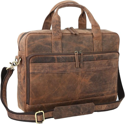 Leather briefcases Laptop Messenger Bags Best Office School College Satchel Bag by vintagecrafts