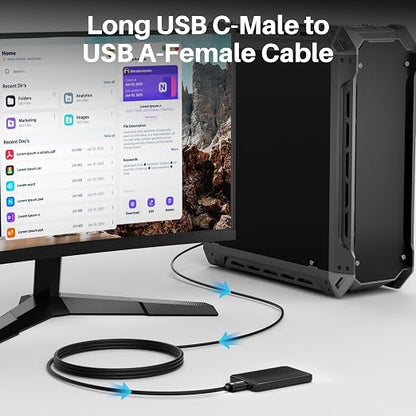 USB C to USB Female Cable 3FT, Type-C Male to USB A 3.1 Female OTG Cable - Image 6