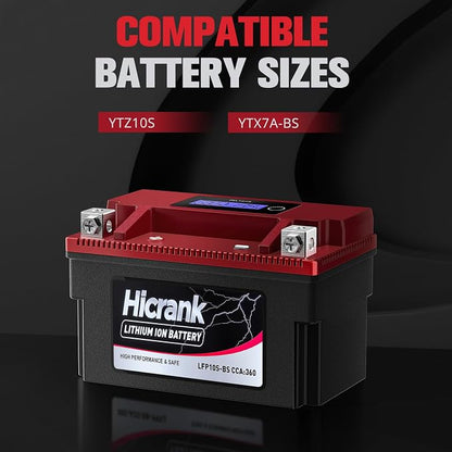YTZ10S Lithium 12V 6Ah 360CCA LiFePO4 Motorcycle Battery, Powersports Battery - Image 4