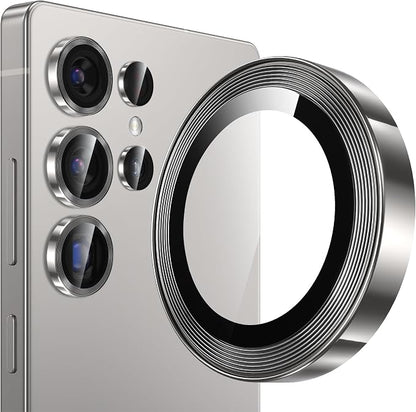 YWXTW S25 Ultra Camera Lens Cover, 9H Tempered Glass Upgraded Metal Edging by YWXTW