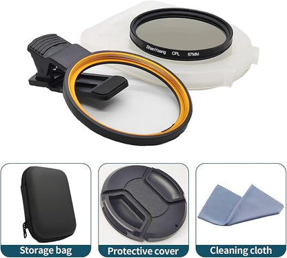 67mm Clip-on CPL Phone Camera Lens Filter, Polarized Camera Lens Filter CPL - Image 7