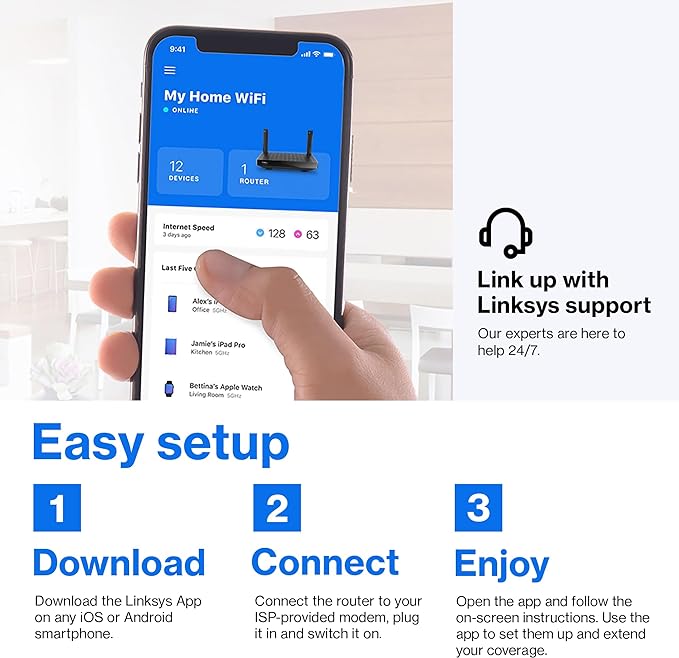 Linksys MR20EC | Dual-Band Mesh WIFI 6 Router | 3.0 Speeds | Connect 25+ - Image 6