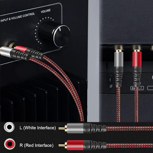 RCA Cable 5Ft, 2Rca Male to 2-RCA Male Audio Stereo Subwoofer Cable - Image 2