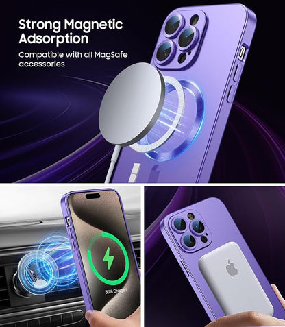 Magnetic for iPhone 15 Pro Max Case Slim Soft Silicone Bumper Shockproof - Image 2