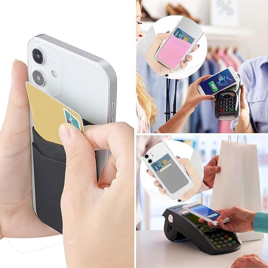 SS Phone Wallet, Phone Card Holder Pocket Pouch Stick on - Image 2