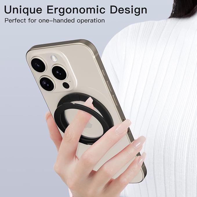 COOLQO 4Pcs 360 Spin Cell Grip Ring Phone Stand Magnetic Holders - Image 6