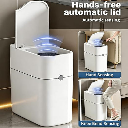 Motion Sensor Bathroom Trash Can, Automatic Touchless Smart Garbage Bin - Image 2