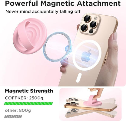 Magnetic Phone Ring Grip Holder, Silicone Finger Loop Grip, Compatible - Image 3