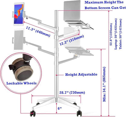 Triple arm Height Adjustable Stand Mount - Image 2