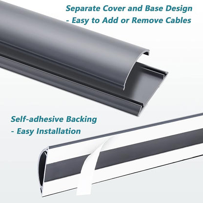 Cord Cover Floor 34in, Large Capacity Floor Cable Cover, Hard PVC Cord Hider - Image 4