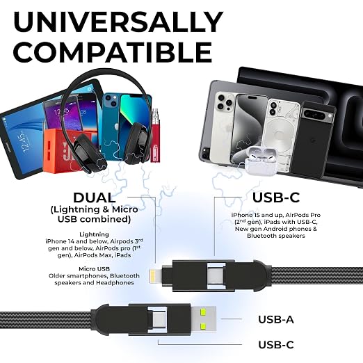 Rolling Square inCharge XL 6-in-1 Multi Charging Cable - Image 2