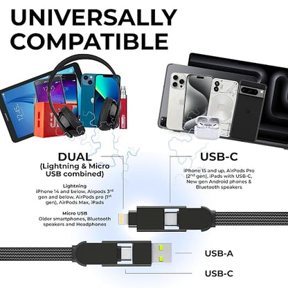 Rolling Square, inCharge XL, 6-in-1 Multi Charging Cable, 100W Ultra-Fast - Image 2