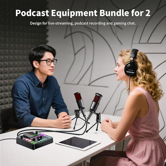 Podcast Equipment Bundle, PUPGSIS Audio Mixer - Image 2