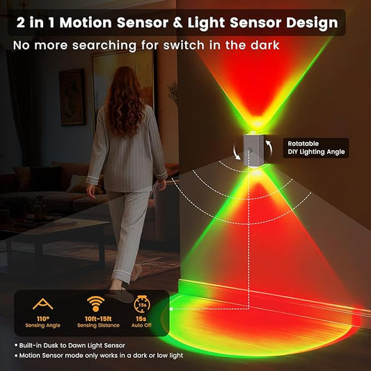 easuntec Motion Sensor Rechargeable Night Light Color Changing, 8 Colors Sunset - Image 2