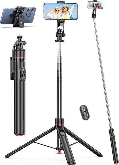 70'' Automatic Tripod, Extendable Selfie Stick Phone by QIRITA