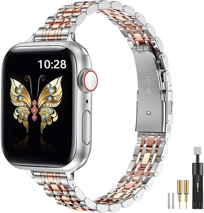 MioHHR Slim Metal Band Compatible by ProfessionalStainlessSteelWatchBandCase