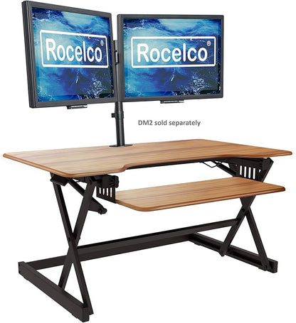 Rocelco 40" Large Height Adjustable Standing Desk Converter by Rocelco