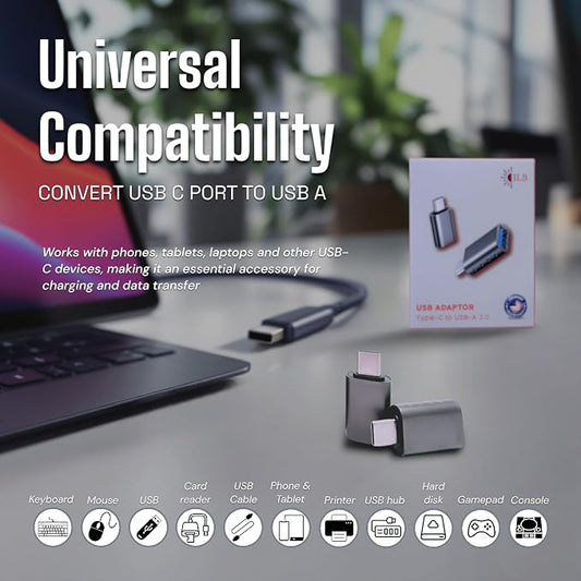 JLB USB C to USB Adapter, USB C Male to USB 3.0 Female Adapter, 5Gbps Data - Image 2