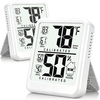 Antonki 2-Pack Room Thermometer, Digital Small Hygrometer Indoor Thermometer by Antonki