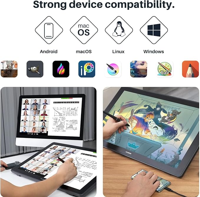HUION Kamvas 24 QHD Drawing Tablet - Image 5