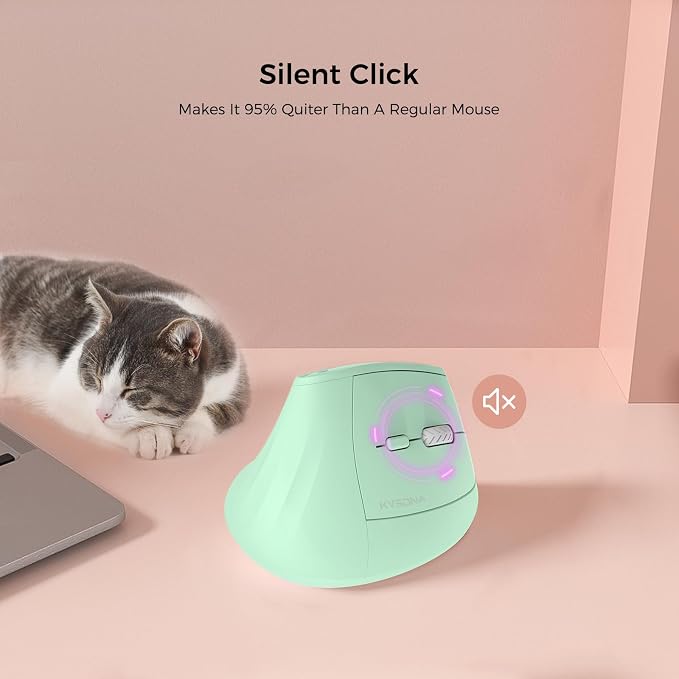57° Ergonomic Wireless Tower Mouse, Vertical Quiet Ergo Mouse, 5 Buttons - Image 5