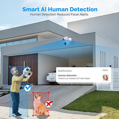 1080P Wireless Security Camera Outdoor, Battery Powered, AI Human Detection - Image 3