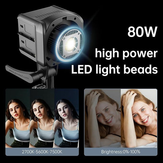GVM SD80D 80W LED Video Light Kit - Image 2