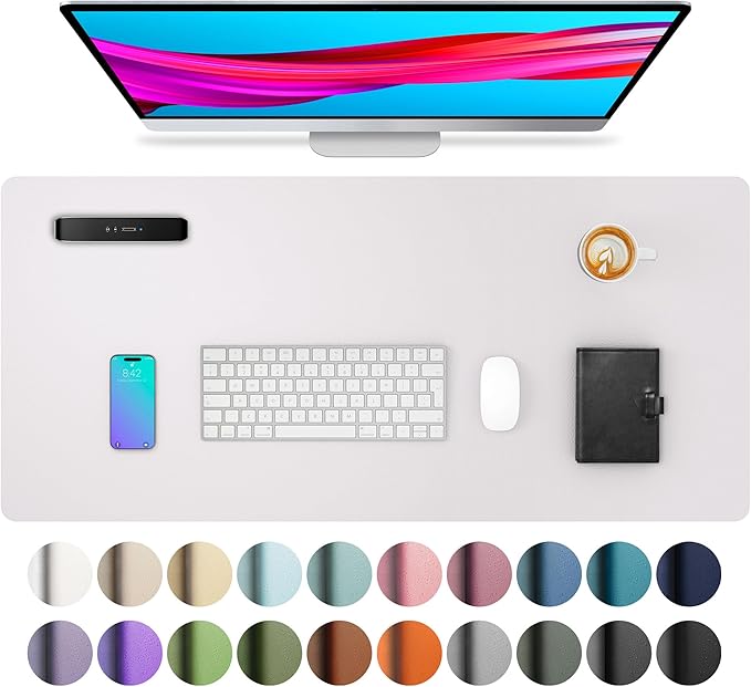Aothia Large PU Leather Desk Pad Protector – Non-Slip Mouse Pad & Writing Mat by Aothia