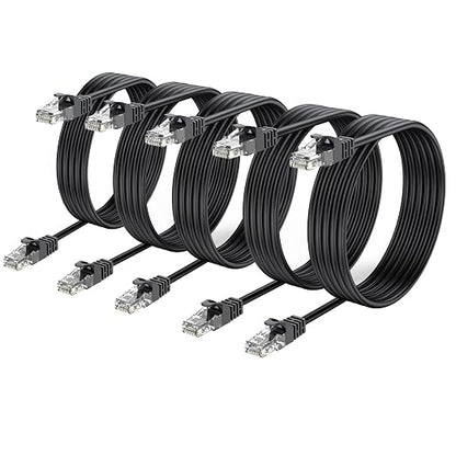 Cat 6 Ethernet Cable 6FT 5-Pack, Patch Cable 6 Foot 10Gbps by ApoJodly