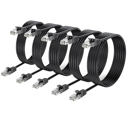 Cat 6 Ethernet Cable 6FT 5-Pack, Patch Cable 6 Foot 10Gbps by ApoJodly