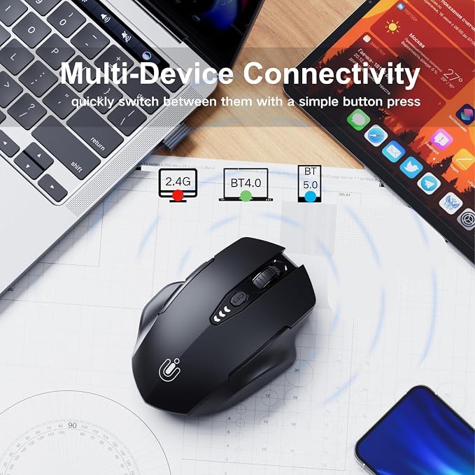 Bluetooth Mouse, Rechargeable Wireless Mouse, Computer Mouse - Image 2