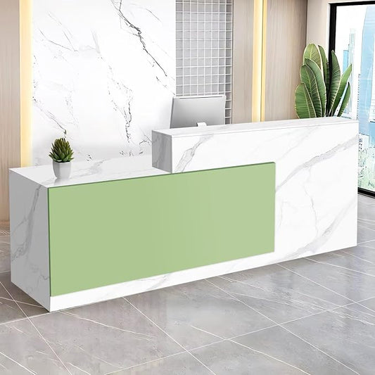 Reception Desk with Counter Modern Checkout Counter with Lockable Drawer by Unknown