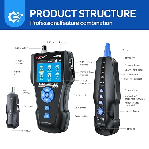 NOYAFA NF-8601S Network Cable Tester, Ethernet Tester Cable - Image 6