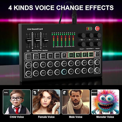 RHM Podcast Equipment Bundle, All-in-One Audio Interface DJ Mixer - Image 4
