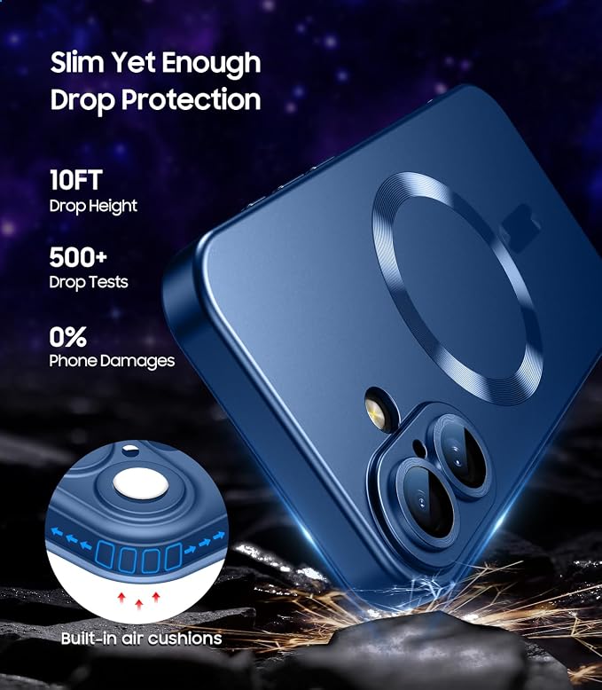 Magnetic for iPhone 16 Case Slim Soft Silicone Bumper Shockproof Metallic - Image 5