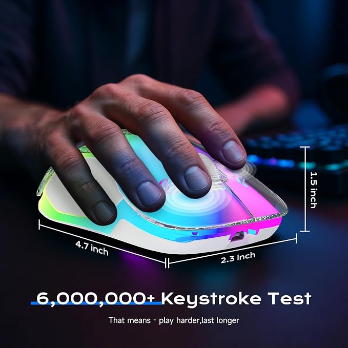 memzuoix 2.4G LED Wireless Mouse, Rechargeable Ergonomic Mouse - Image 8