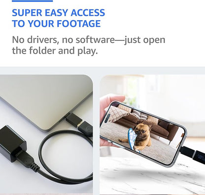 ALPHA TECH Indoor Camera with 160° Wide Angle, Plug in Offline Camera, No WiFi - Image 4