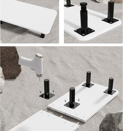 Dual Monitor Stand Riser 43.7 inch Large Extra Long Monitor Stand Riser Wide TV - Image 4