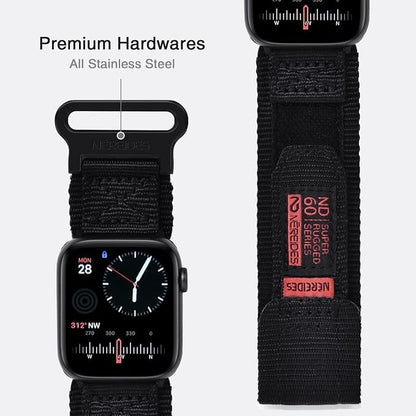 Nereides Compatible with Apple Watch Band Ultra 3/2/1, Nylon Sports Strap with - Image 7