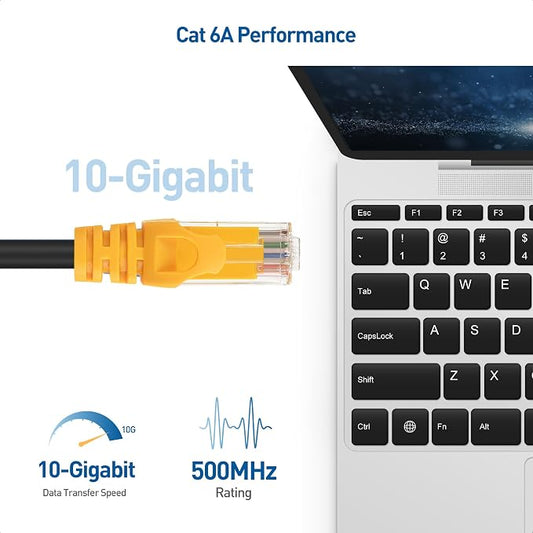 Cable Matters 10Gbps Pure Copper 24 AWG Cat 6A Ethernet Cable - 200ft - Image 2