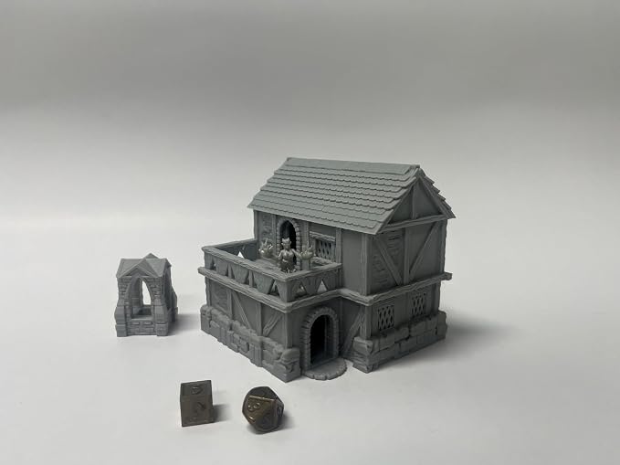 Paintable Tabletop Miniature Little Town Building Terrains Compatible - 18mm - Image 5