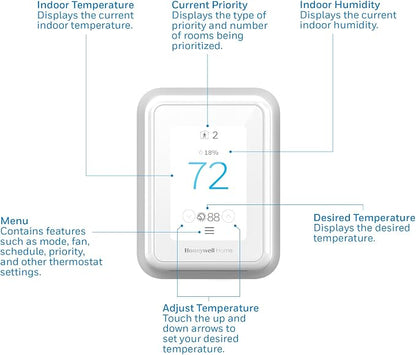 Honeywell Home T9 WIFI Smart Thermostat, Smart Room Sensor Ready, Touchscreen - Image 16
