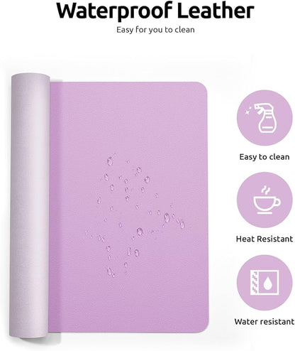 YSAGi Leather Desk Pad Protector, Office Desk Mat, Large Mouse Pad, Non-Slip PU - Image 4