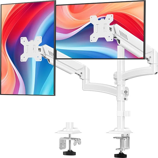 Dual Monitor Stand for Desk, Taller Monitor Arms for 2 Screens up to 32 inch by MOUNTPRO
