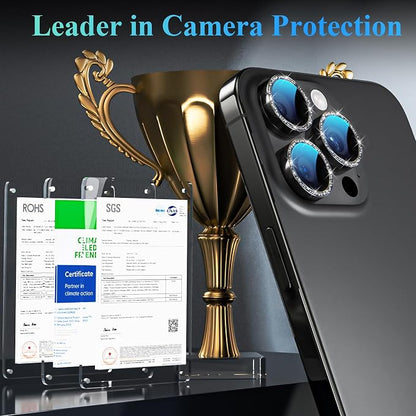 YWXTW Designed for iPhone 16 Pro/iPhone 16 Pro Max Camera Lens Protector Bling - Image 2
